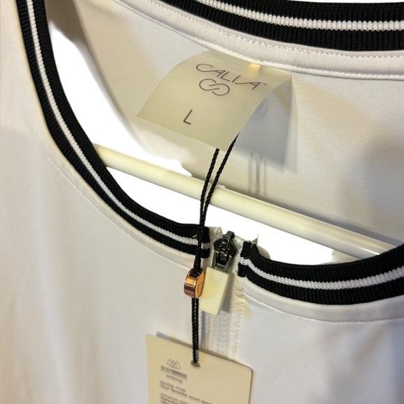 NWT CALIA Women's Doubles Dress Pure White & Pure Black Size Large - Picture 6 of 7